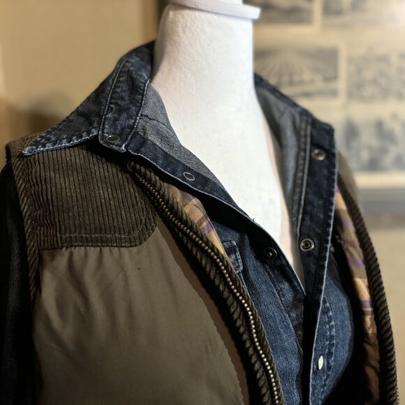 Ralph Lauren Olive Green Brown Vest Size Petite Medium - Picture 3 of 8